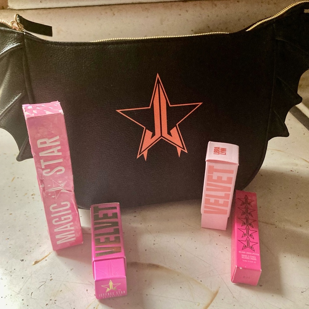 Jeffree Star Black Makeup Bag And Four Products-NIB!